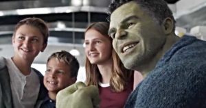 Hulk smiling after he made peace with his anger
